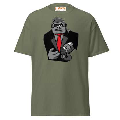 Gorilla Mafia Boss T-Shirt – Bold Cartoon Graphic Tee - Military Green - T-Shirts Online