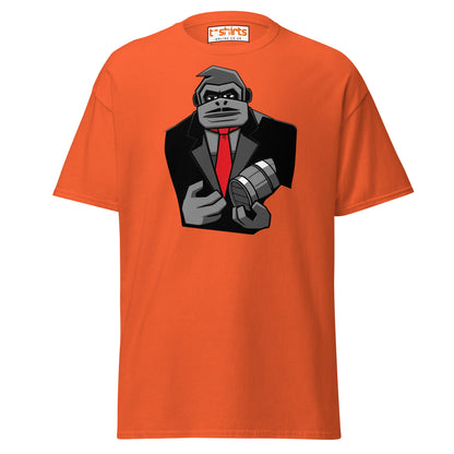 Gorilla Mafia Boss T-Shirt – Bold Cartoon Graphic Tee - Orange - T-Shirts Online
