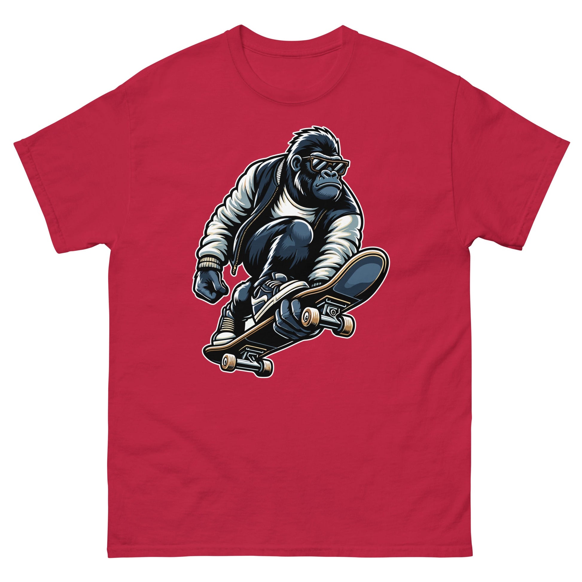 Gorilla Skateboard | Skating T-Shirt - Cardinal - T-Shirts Online