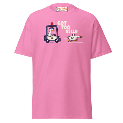Got Too Silly T-Shirt – Funny Goose Police Chase Tee - Azalea - T-Shirts Online