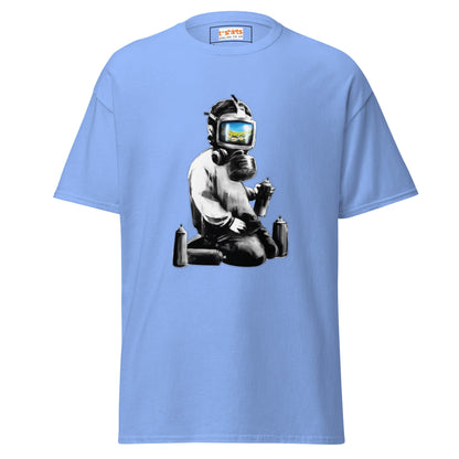 Graffiti Artist | Banksy Inspired T-Shirt - Carolina Blue - T-Shirts Online