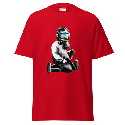 Graffiti Artist | Banksy Inspired T-Shirt - Red - T-Shirts Online