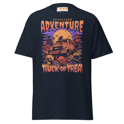 Graveyard Adventure Truck or Treat T-Shirt - Navy - T-Shirts Online