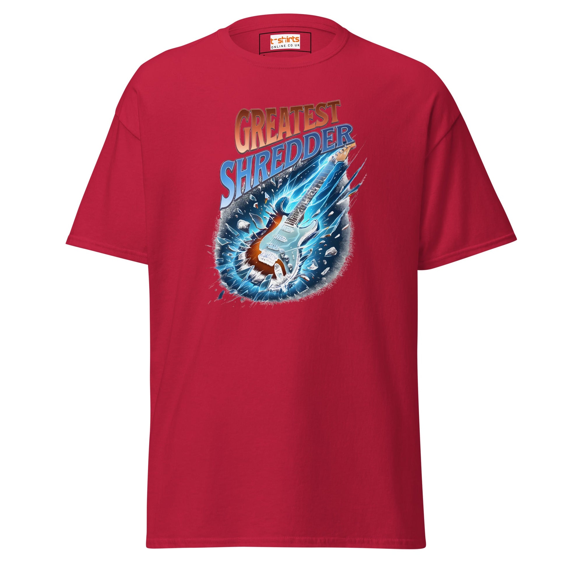 Greatest Shredder T-Shirt | Guitar Music Tee - Cardinal - T-Shirts Online