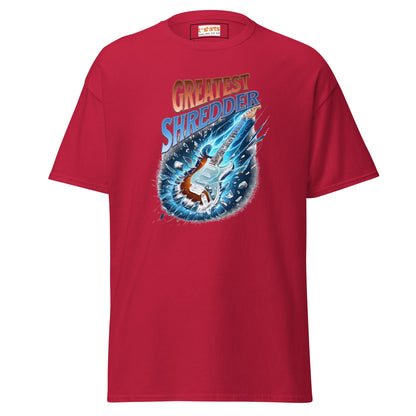 Greatest Shredder T-Shirt | Guitar Music Tee - Cardinal - T-Shirts Online