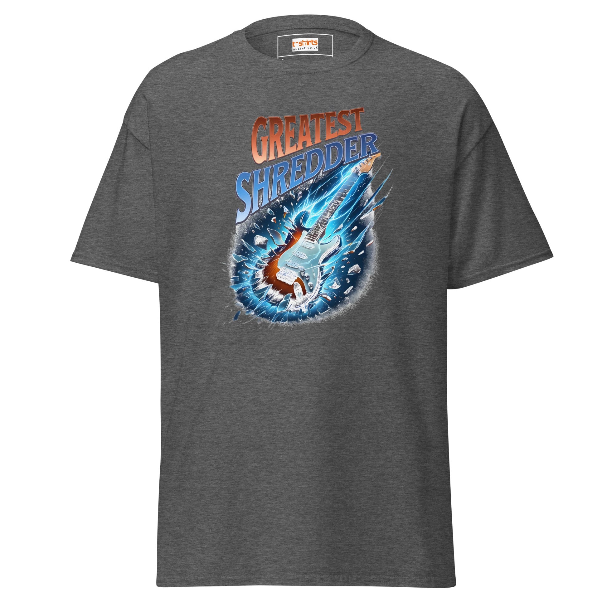 Greatest Shredder T-Shirt | Guitar Music Tee - Dark Heather - T-Shirts Online
