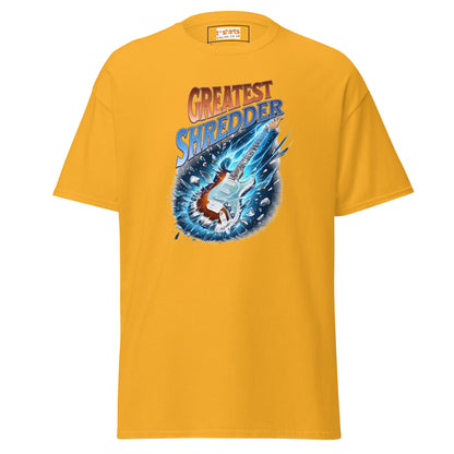 Greatest Shredder T-Shirt | Guitar Music Tee - Gold - T-Shirts Online