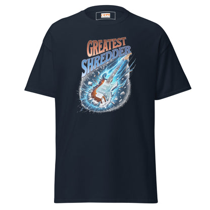 Greatest Shredder T-Shirt | Guitar Music Tee - Navy - T-Shirts Online