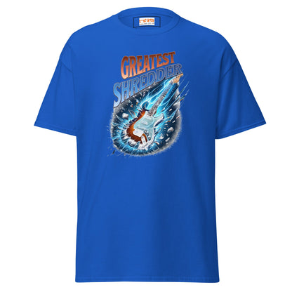 Greatest Shredder T-Shirt | Guitar Music Tee - Royal - T-Shirts Online