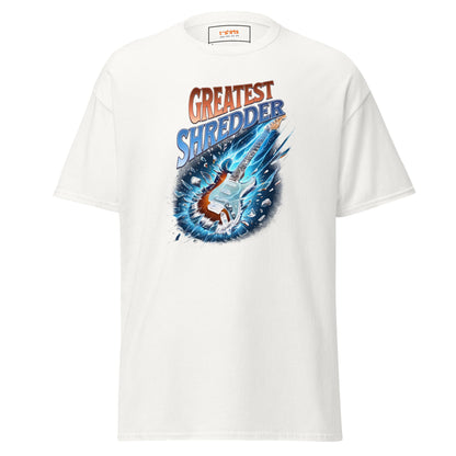 Greatest Shredder T-Shirt | Guitar Music Tee - White - T-Shirts Online