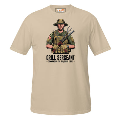 Grill Sargeant T-Shirt | Army Barby T-Shirt - Sand - T-Shirts Online