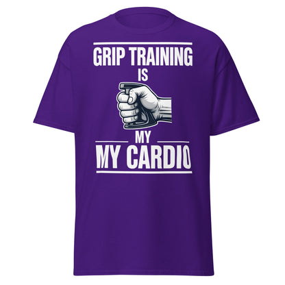 Grip Training Is My Cardio T-Shirt | Funny Fitness Tee - Purple - T-Shirts Online