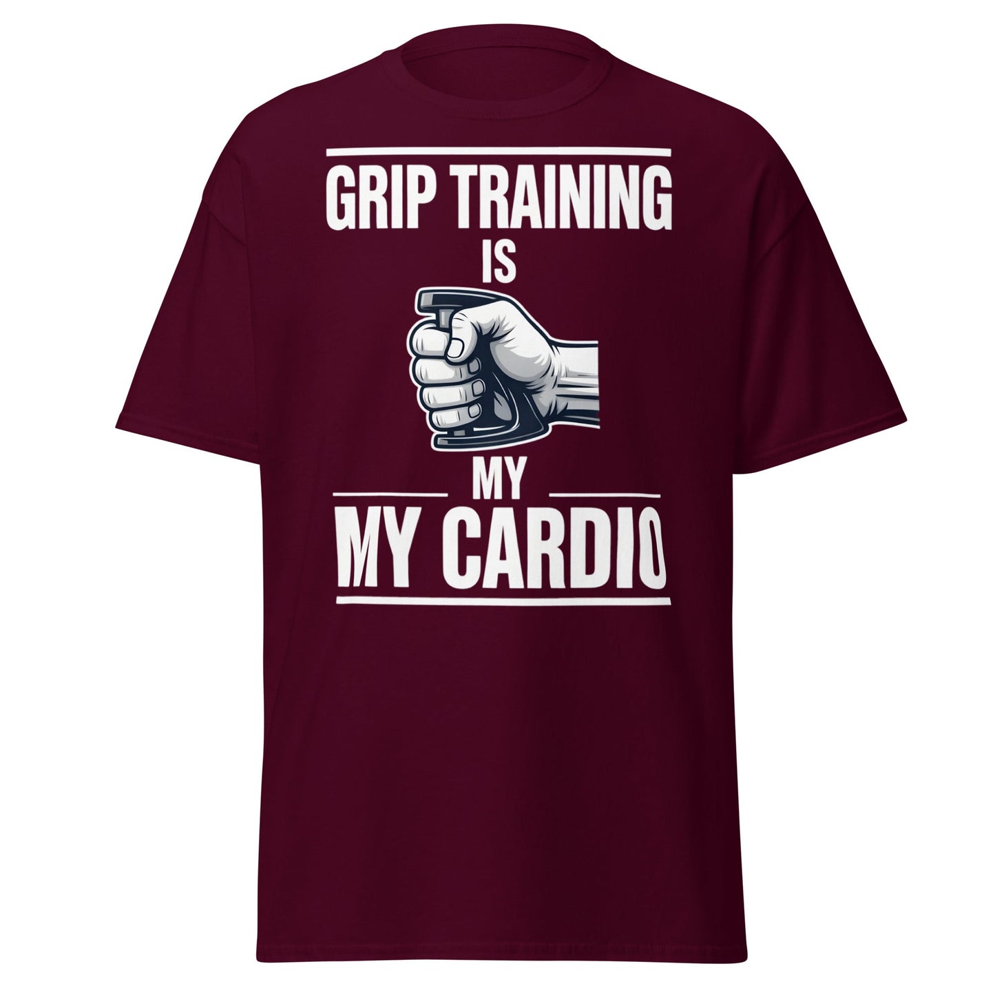 Grip Training Is My Cardio T-Shirt | Funny Fitness Tee - Purple - T-Shirts Online