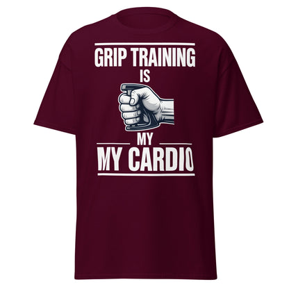 Grip Training Is My Cardio T-Shirt | Funny Fitness Tee - Purple - T-Shirts Online