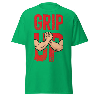Grip Up Arm Wrestling T-Shirt - Strength & Fitness Tee - Irish Green - T-Shirts Online