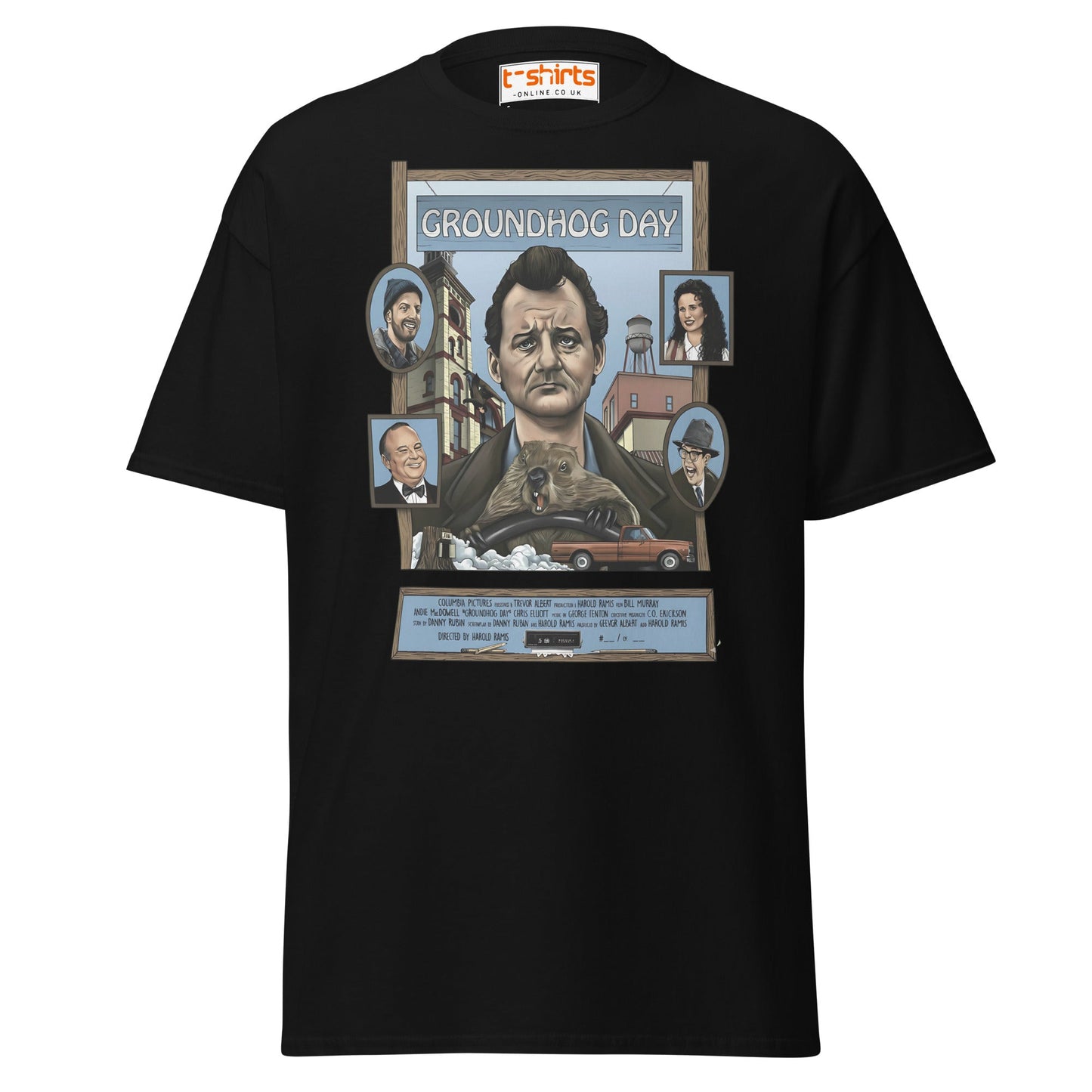 Groundhog Day T-Shirt | Retro Comedy Movie Tribute Tee - Black - T-Shirts Online
