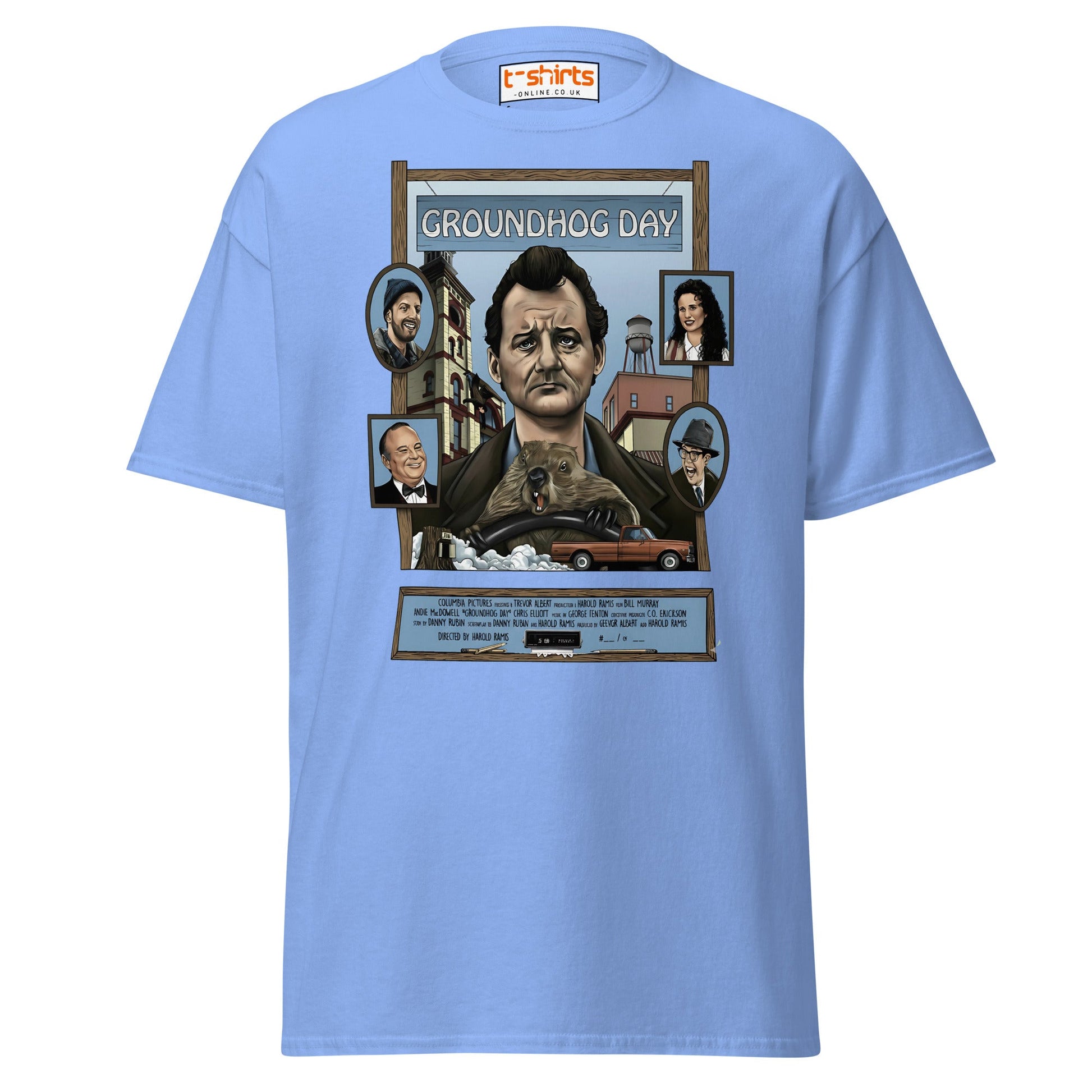 Groundhog Day T-Shirt | Retro Comedy Movie Tribute Tee - Carolina Blue - T-Shirts Online