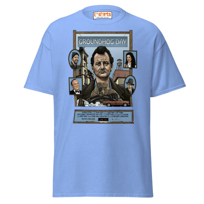 Groundhog Day T-Shirt | Retro Comedy Movie Tribute Tee - Carolina Blue - T-Shirts Online