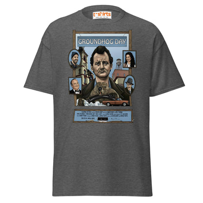 Groundhog Day T-Shirt | Retro Comedy Movie Tribute Tee - Dark Heather - T-Shirts Online