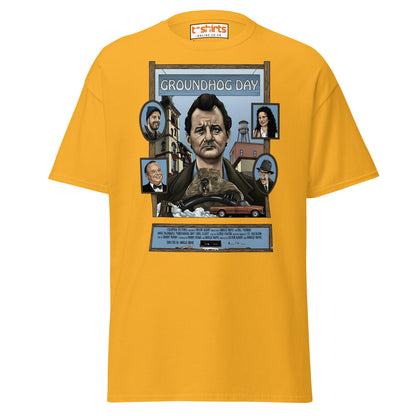 Groundhog Day T-Shirt | Retro Comedy Movie Tribute Tee - Gold - T-Shirts Online