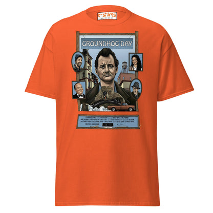 Groundhog Day T-Shirt | Retro Comedy Movie Tribute Tee - Orange - T-Shirts Online