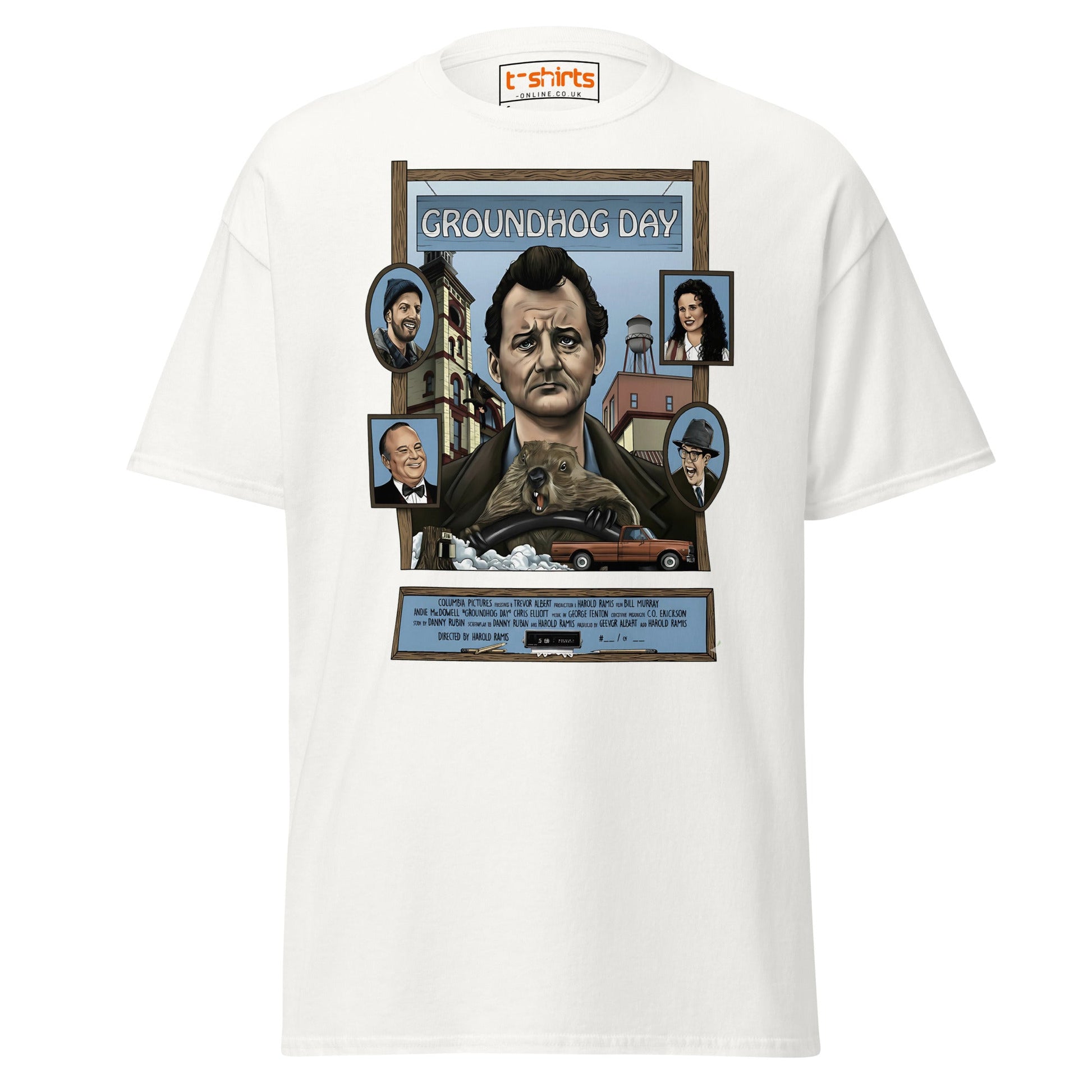 Groundhog Day T-Shirt | Retro Comedy Movie Tribute Tee - White - T-Shirts Online