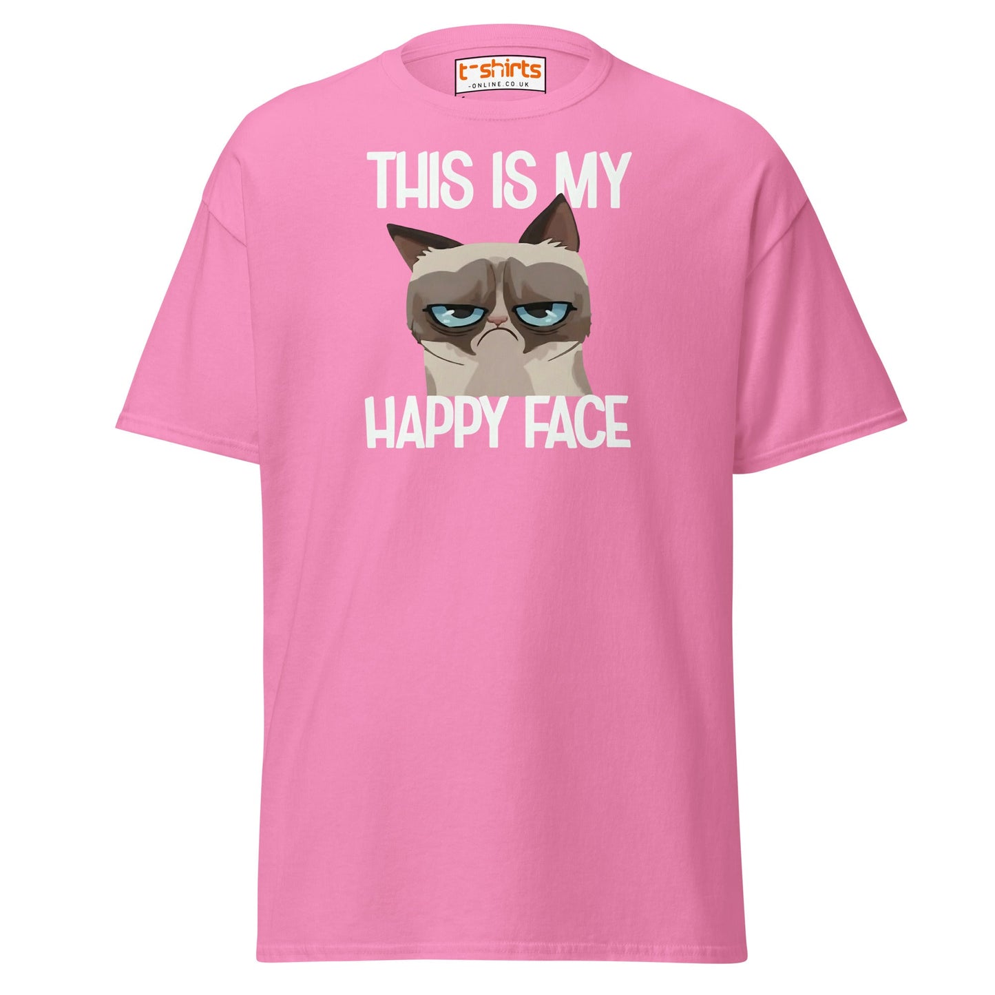 Grumpy Cat Happy Face T-Shirt – Funny Meme Tee - Azalea - T-Shirts Online