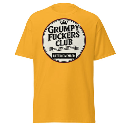 Grumpy F*ckers Club - Lifetime Member Tee - Gold - T-Shirts Online