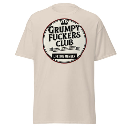 Grumpy F*ckers Club - Lifetime Member Tee - Natural - T-Shirts Online