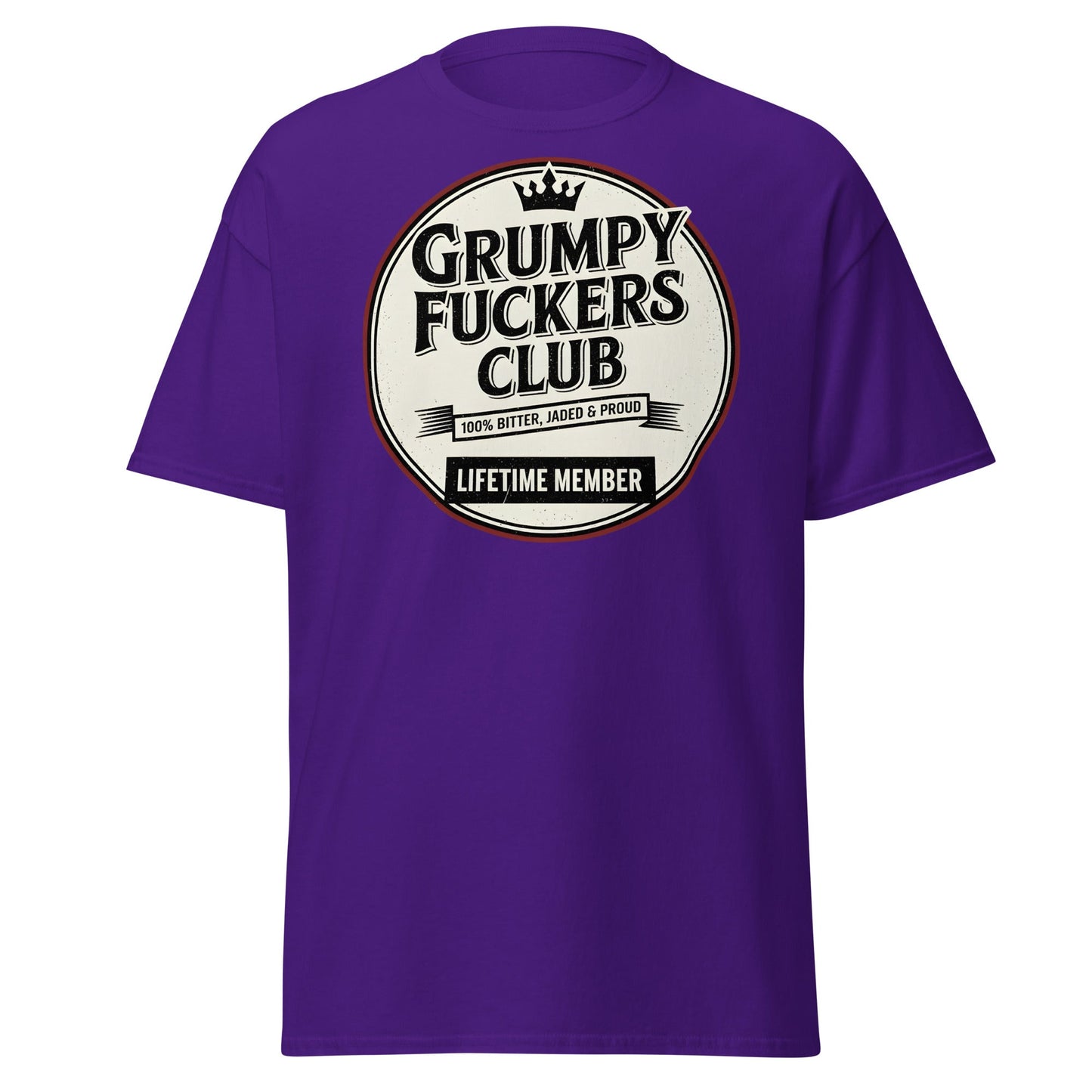 Grumpy F*ckers Club - Lifetime Member Tee - Purple - T-Shirts Online