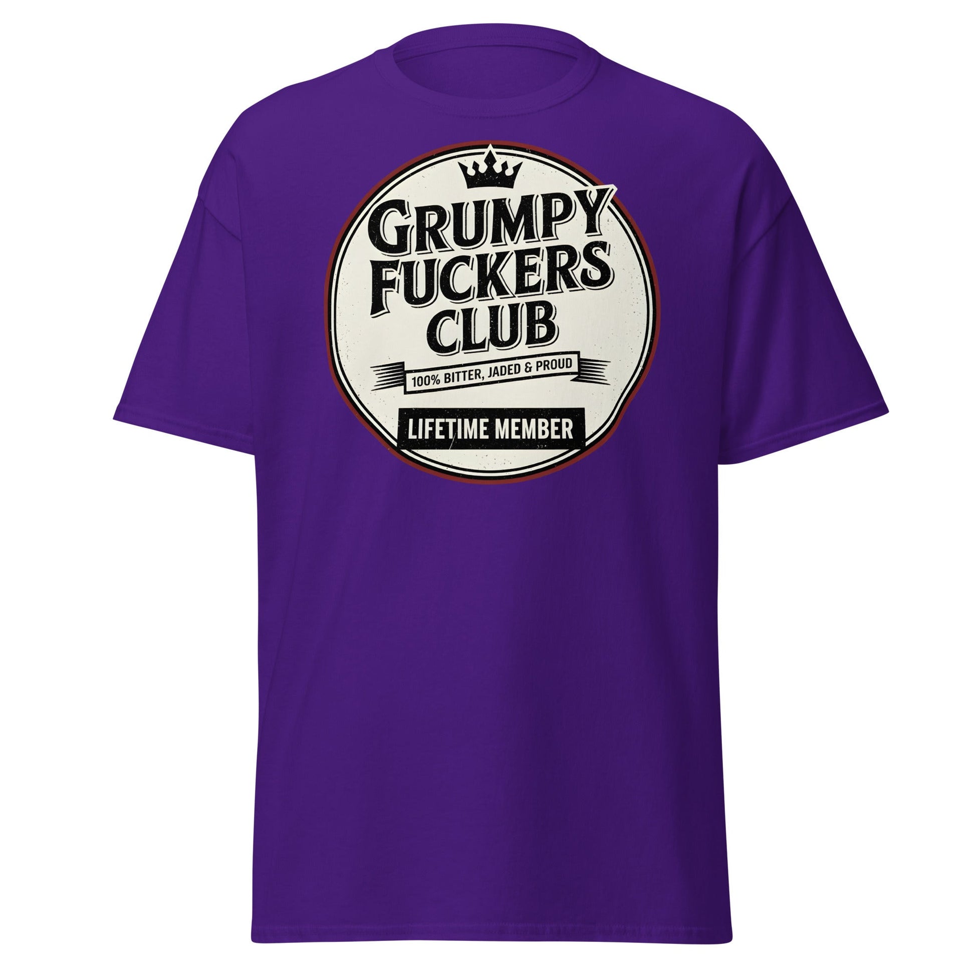 Grumpy F*ckers Club - Lifetime Member Tee - Purple - T-Shirts Online