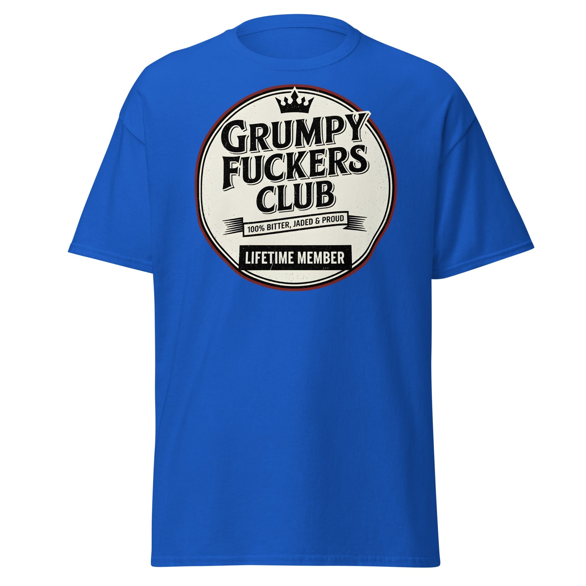 Grumpy F*ckers Club - Lifetime Member Tee - Royal - T-Shirts Online