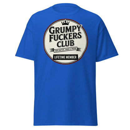 Grumpy F*ckers Club - Lifetime Member Tee - Royal - T-Shirts Online
