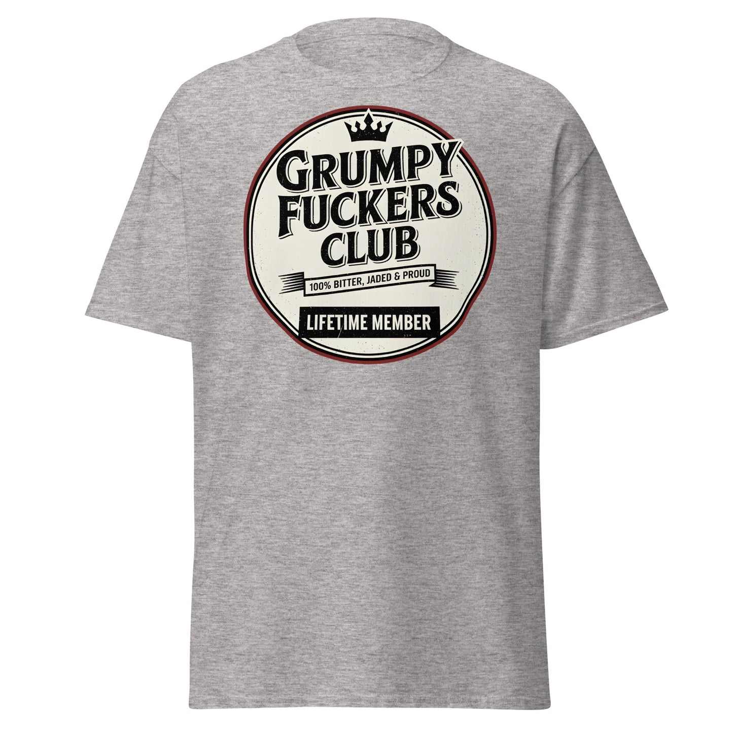 Grumpy F*ckers Club - Lifetime Member Tee - Sport Grey - T-Shirts Online