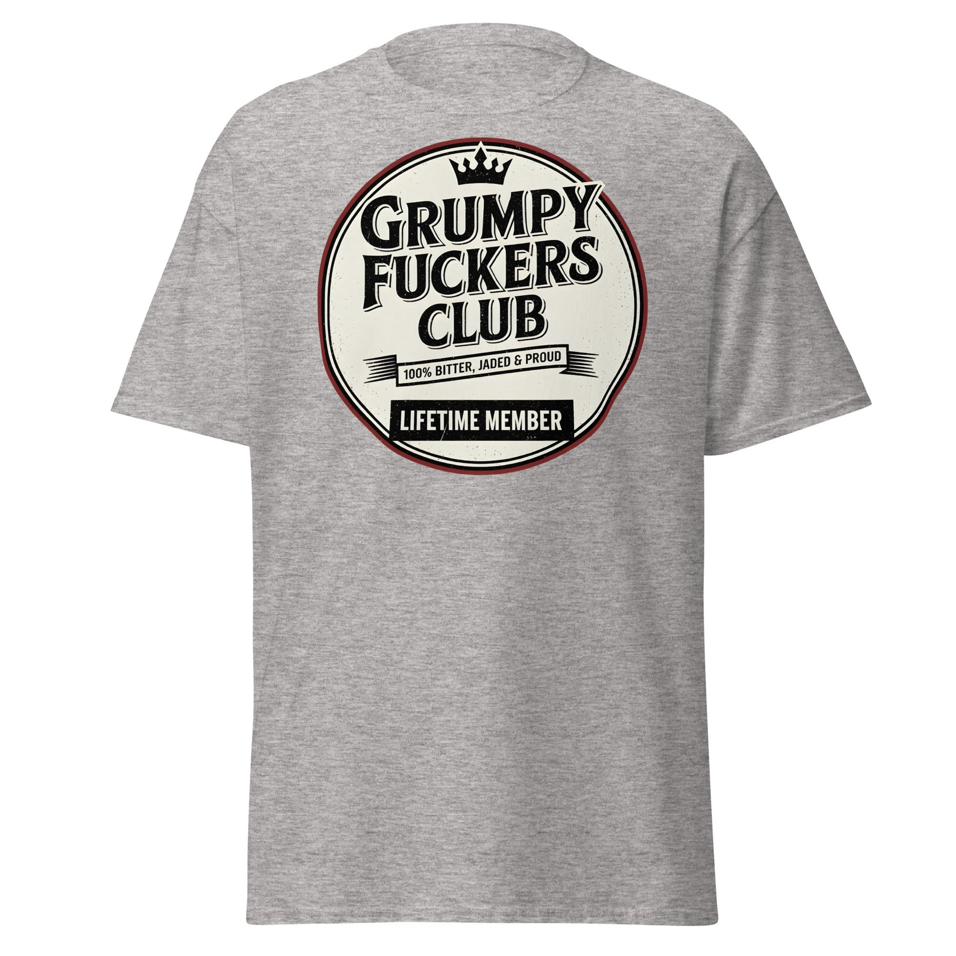 Grumpy F*ckers Club - Lifetime Member Tee - Sport Grey - T-Shirts Online