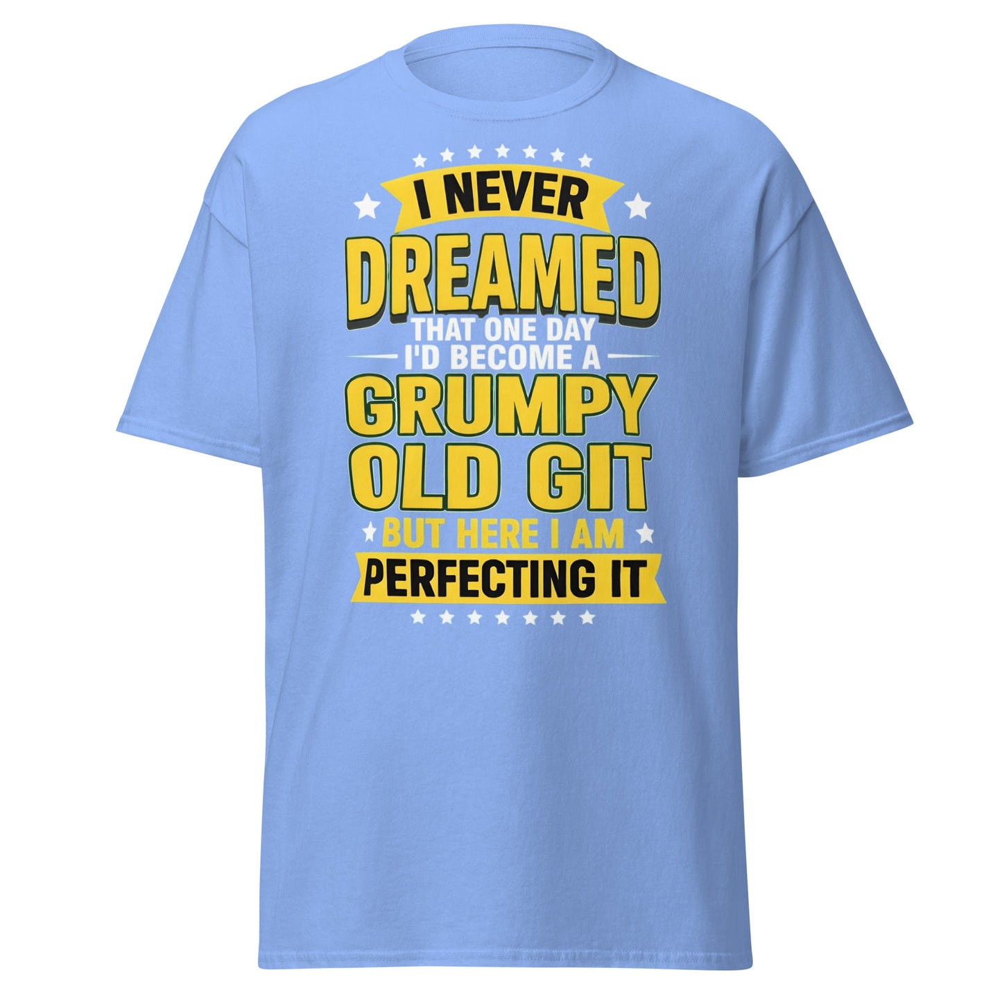 Grumpy Old Git T-Shirt - Funny Sarcastic Birthday Gift - Carolina Blue - T-Shirts Online
