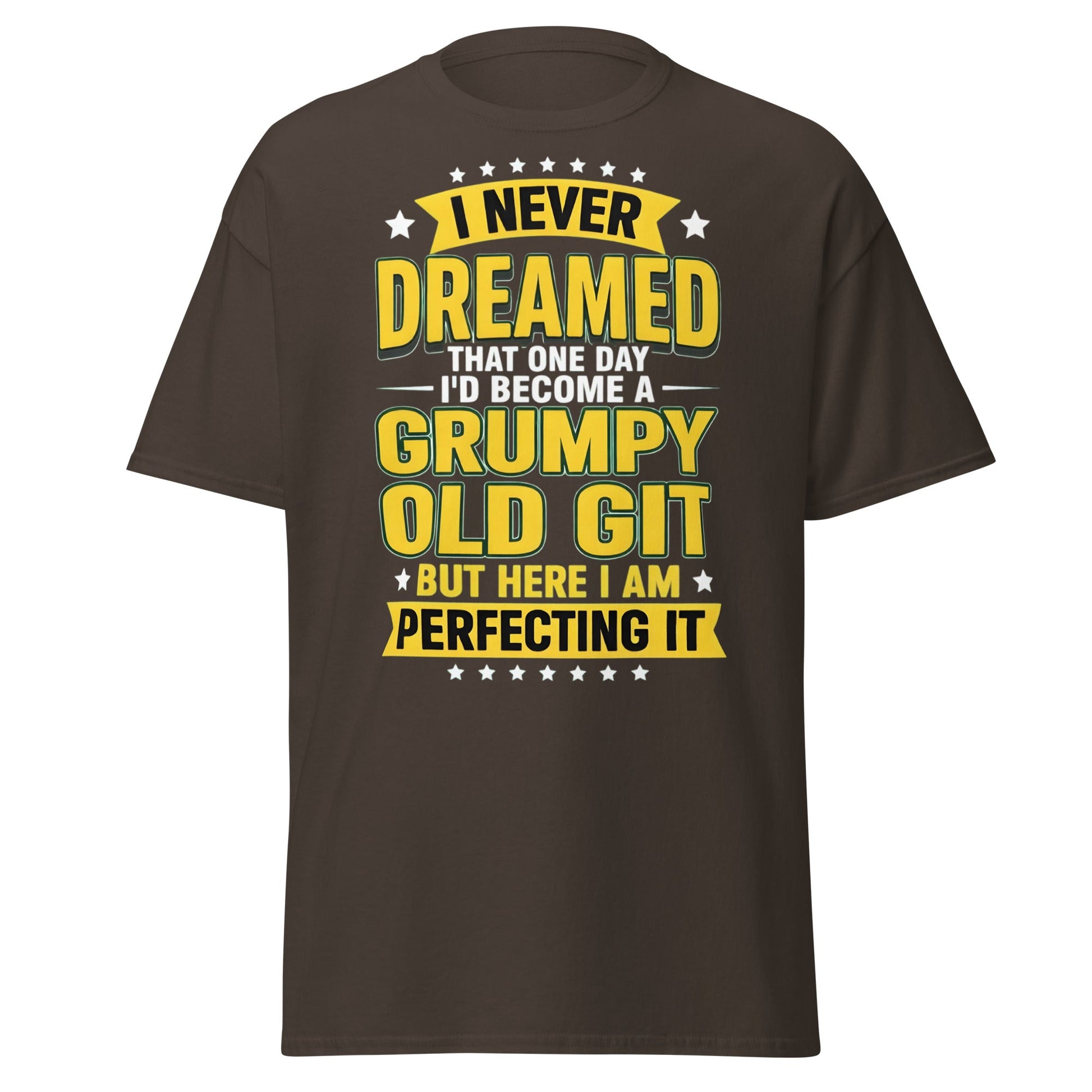 Grumpy Old Git T-Shirt - Funny Sarcastic Birthday Gift - Dark Chocolate - T-Shirts Online
