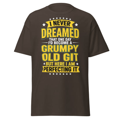 Grumpy Old Git T-Shirt - Funny Sarcastic Birthday Gift - Dark Chocolate - T-Shirts Online