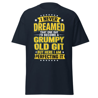 Grumpy Old Git T-Shirt - Funny Sarcastic Birthday Gift - Navy - T-Shirts Online
