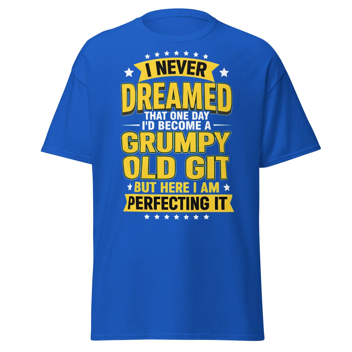 Grumpy Old Git T-Shirt - Funny Sarcastic Birthday Gift - Royal - T-Shirts Online