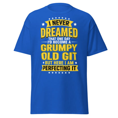 Grumpy Old Git T-Shirt - Funny Sarcastic Birthday Gift - Royal - T-Shirts Online