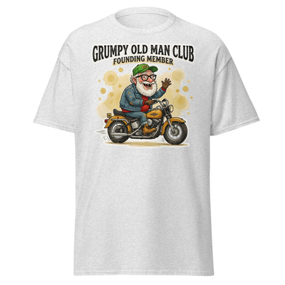 Grumpy Old Man Club Founding Member T-Shirt - Ash - T-Shirts Online