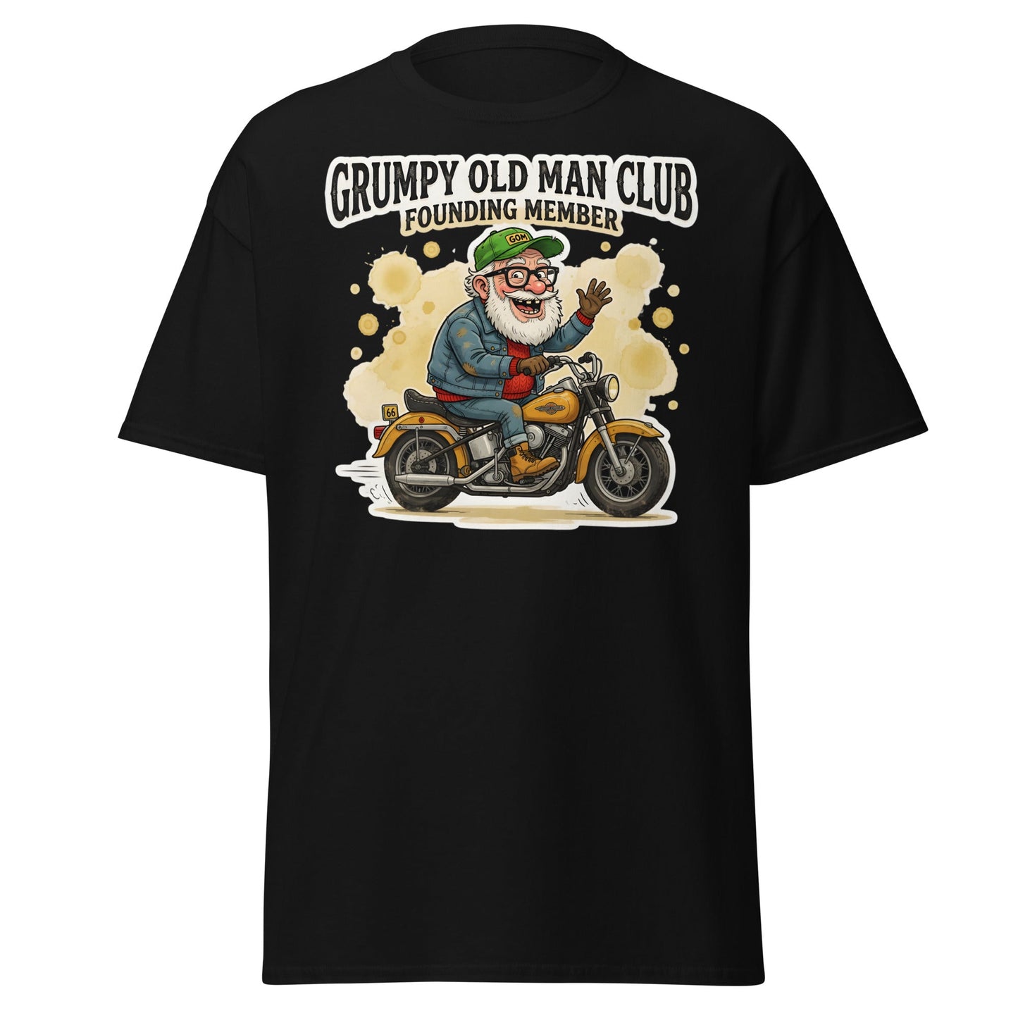 Grumpy Old Man Club Founding Member T-Shirt - Black - T-Shirts Online