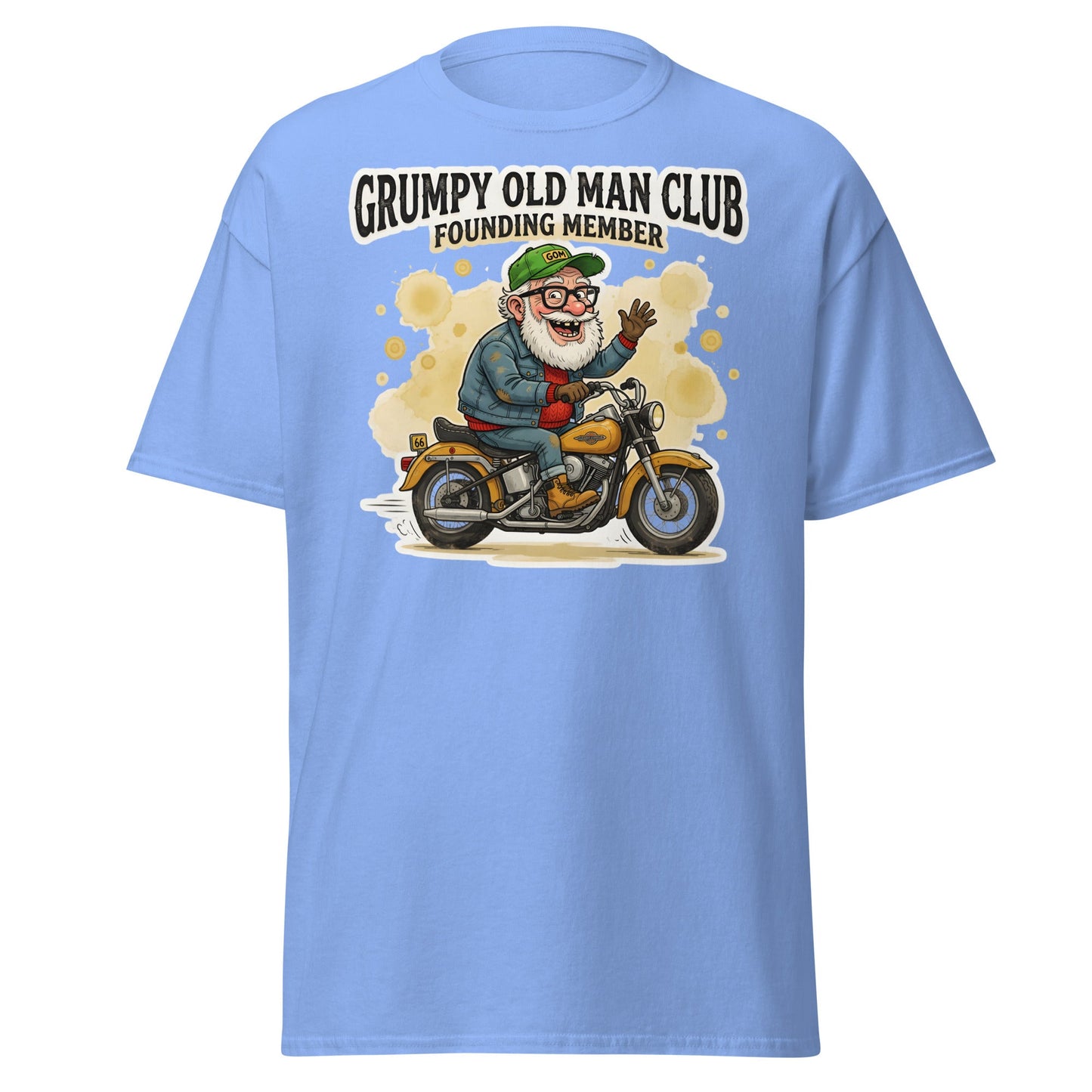Grumpy Old Man Club Founding Member T-Shirt - Carolina Blue - T-Shirts Online