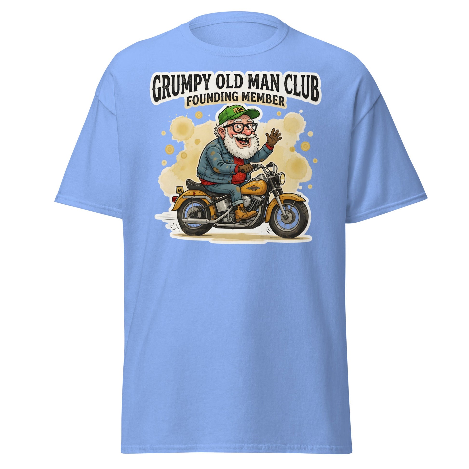 Grumpy Old Man Club Founding Member T-Shirt - Carolina Blue - T-Shirts Online