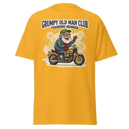 Grumpy Old Man Club Founding Member T-Shirt - Gold - T-Shirts Online