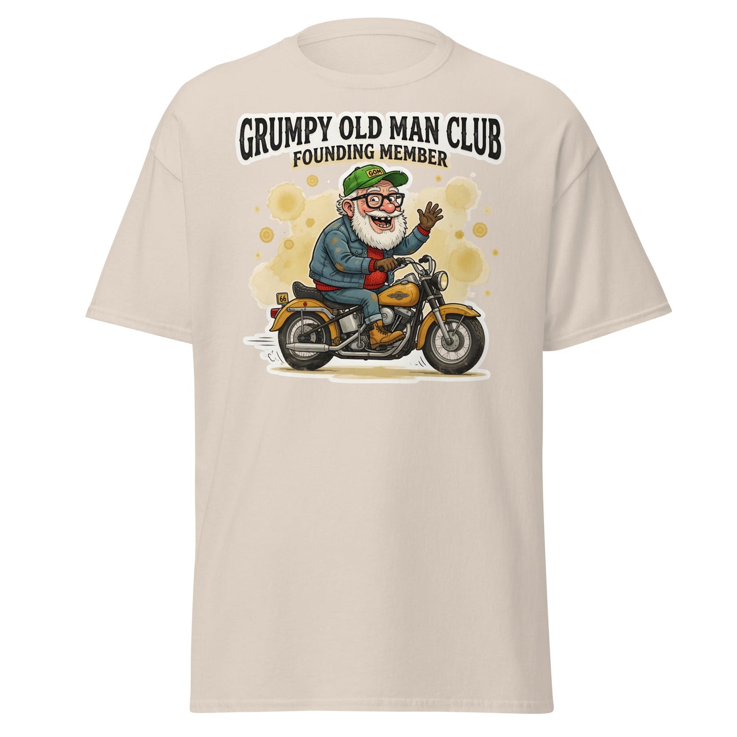 Grumpy Old Man Club Founding Member T-Shirt - Natural - T-Shirts Online