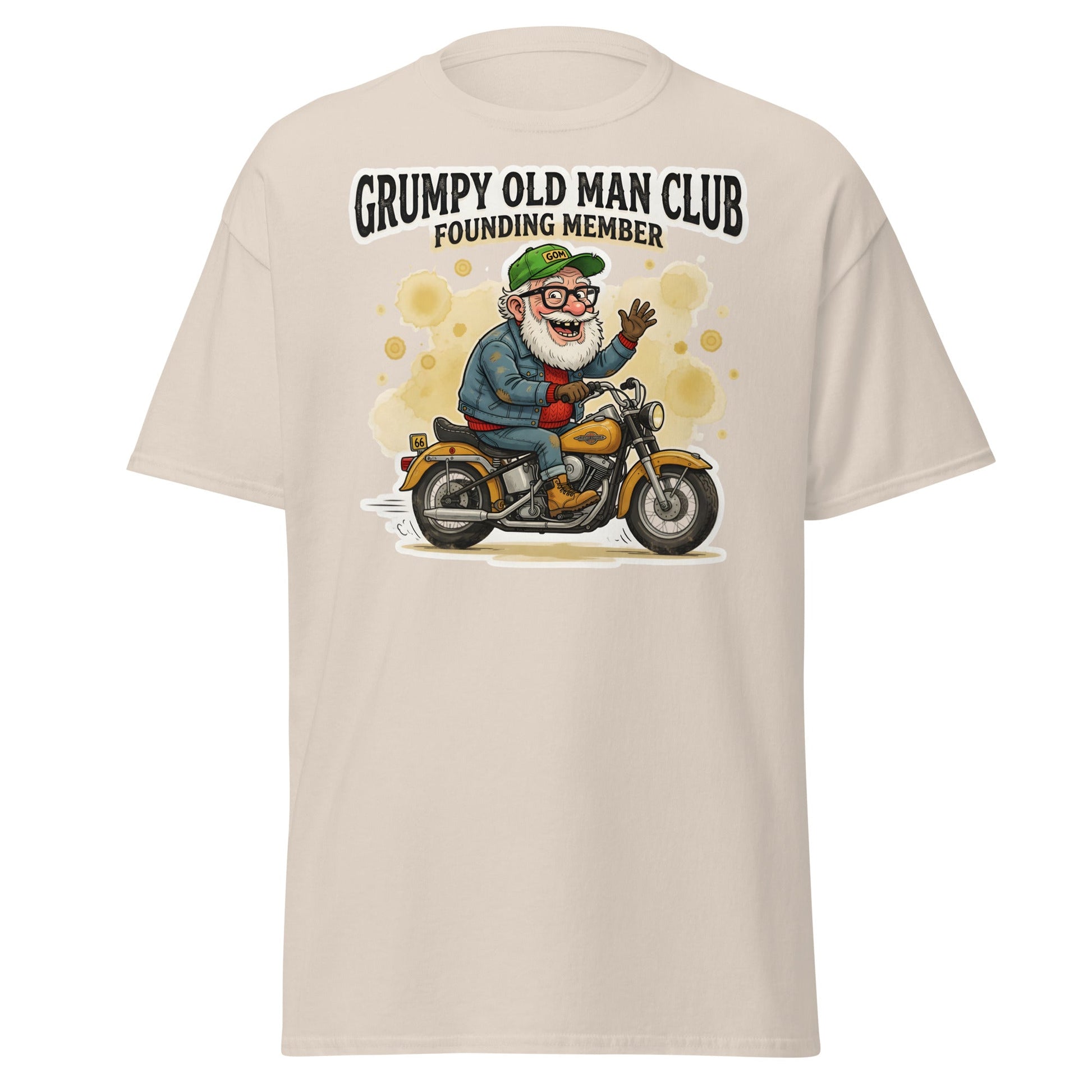 Grumpy Old Man Club Founding Member T-Shirt - Natural - T-Shirts Online