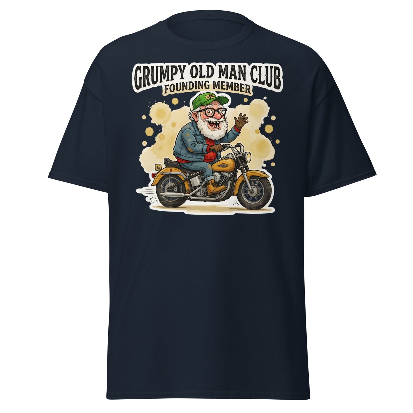 Grumpy Old Man Club Founding Member T-Shirt - Navy - T-Shirts Online