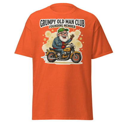 Grumpy Old Man Club Founding Member T-Shirt - Orange - T-Shirts Online